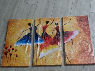 3 Panels Canvas Wall Art