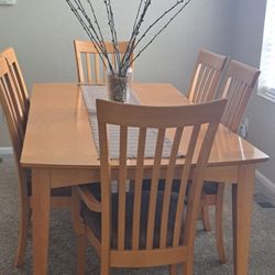 Dining Table With Six Chairs And China Hutch