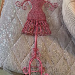 Womens Beauty Jewelry Mannequin Pink Stand 