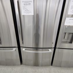 February Sale! GE 24.8 cu. ft. Bottom Freezer Refrigerator In FingerPrint Resistant Stainless Steel, Standard Depth ENERGYSTAR