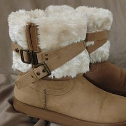 G by Guess Women's Faux Fur Buckle Ankle Boots. 