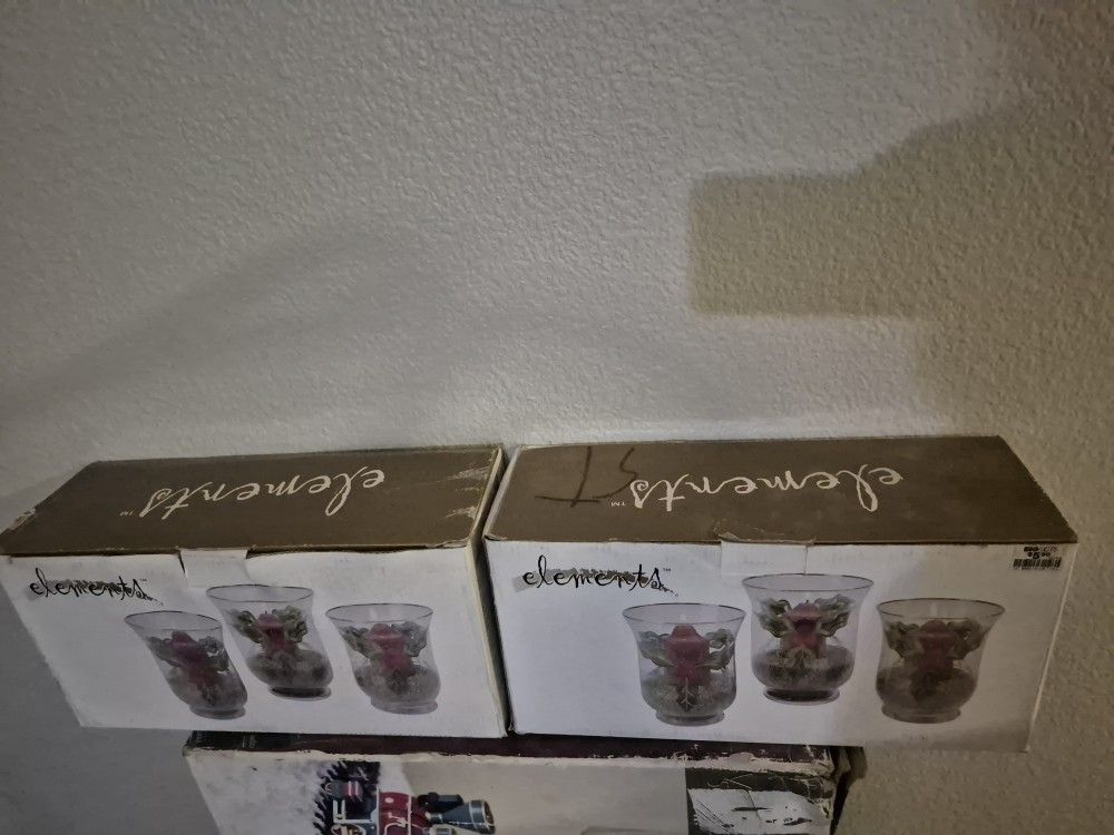 Poinsetta Candle Holders