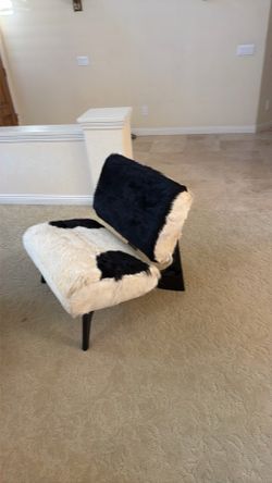 Cowhide modern slipper chair
