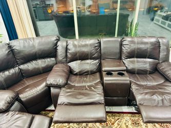 Used Leather sofa recliner