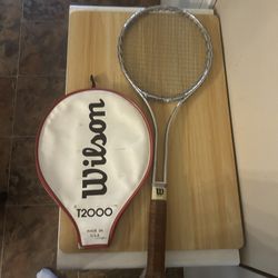 Wilson Jimmy Connors Vintage T2000 Steel Tennis Racket  W/Cover