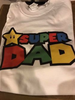 Super dad super Mario shirt