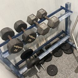 Weight rack and weights for sale
