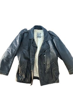 Rare vintage reza duro 100% cowhide leather black moto jacket. Men’s XXL UNISEX