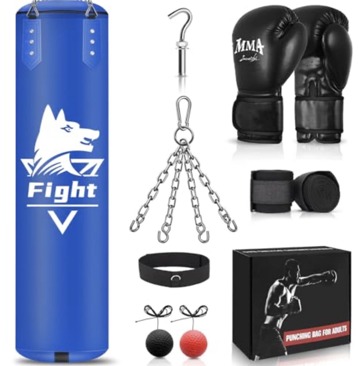 4FT Blue Hanging Punching Bag