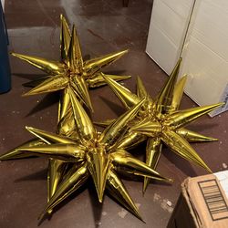 Gold Star Foil Balloons