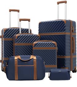 NEW - 6 Piece Set Coolife Luggage Set Suitcase 