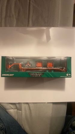 Greenlight Gooseneck Trailer Orange  1:64 Scale Diecast CHASE
