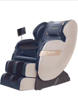 Massage Chair has Dual-Core S Track, Zero Gravity, LCD Remote, Bluetooth,LED Light