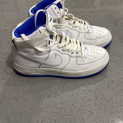 Nike Air Force 1 , 9.5, High tops, White, Airfare , Nike Air Force 1 High White/Royal Blue CV1753-101