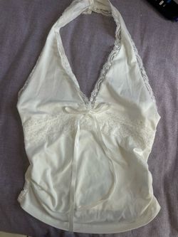 White halter top