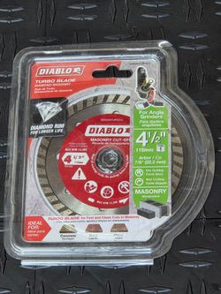 Brand New DIABLO 4-1/2 in. Diamond Blade Turbo Rim Masonry Cut Off