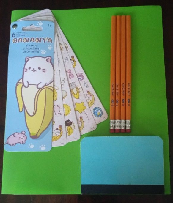 Bananya Stickers And School Supplies