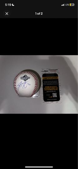 Justin wrobleski 2025 dodgers World Series signed baseball jsa authentic