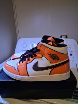 Orange Turf Jordans