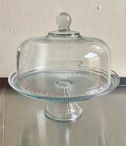 New box Anchor Glass Cake Stand/Punch Bowl no