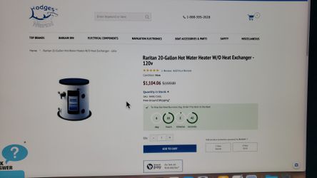Boat or RV 120 water heater