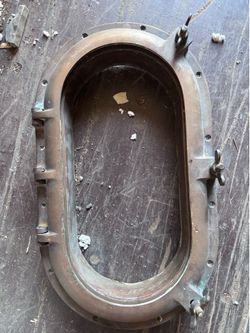 Vintage Oval Brass Bronze Porthole