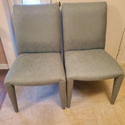 6 HIGH BACK CUSTOM FULLY UPHOLSTERED DINING CHAIRS