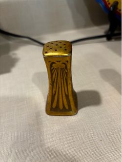 Vintage art deco salt shaker 24 c gold