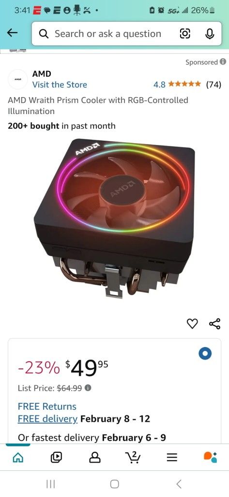 AMD PRISM RAITH CPU COOLER