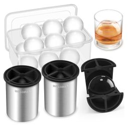 Clear Ice Cube Maker - 2.5" Ball - Stainless Steel Clear Ice Maker