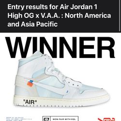 Air Jordan 1 off white Alaska mens size 14