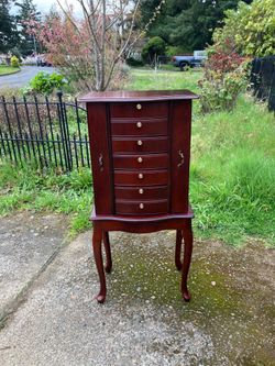Vintage Queen Anne Jewelry Armoire - Single Family Owned since 1990 - See Details