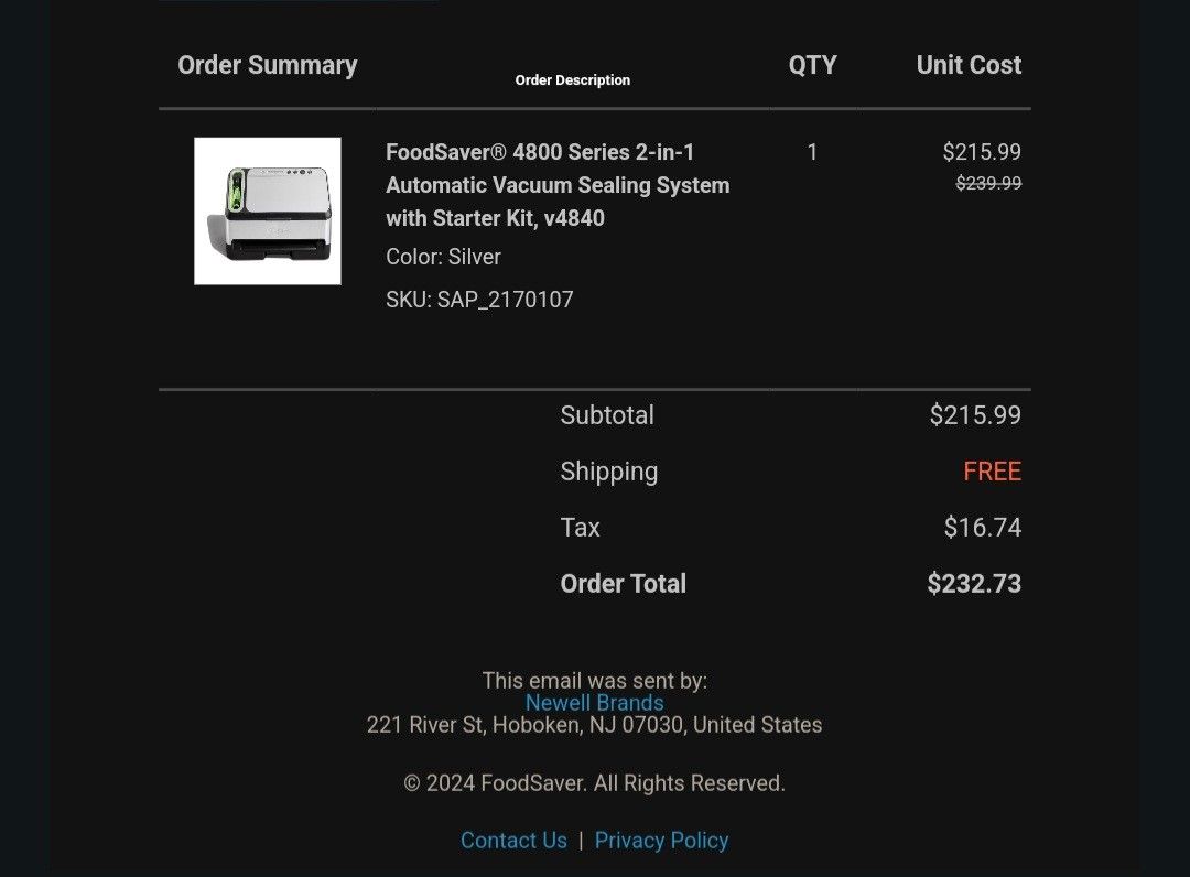 Food Saver Vacuum sealer 4840