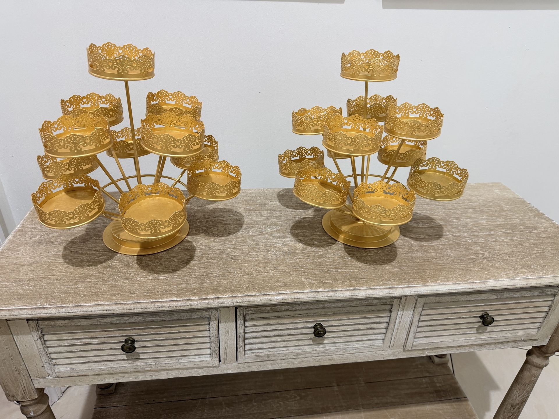 Cake Stand Gold Both