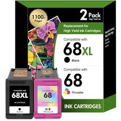 68XL Ink Cartridge Combo Pack for HP printers