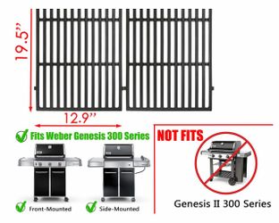 Weber Genesis 300 Series Cast Iron Grill Grates (2-Pack) – New