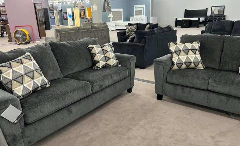 Abinger Smoke Living Room Set Sofa And Love seat