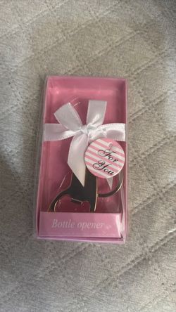 Pink bottle opener for baby shower or gender reveal party 50 in the box