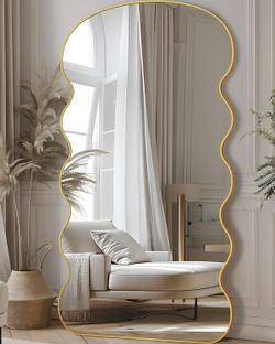 New Full Length Wavy Floor Mirror