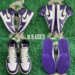 Air Jordan 1 High Court Purple 2.0 Size 8.5