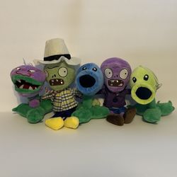 Plants vs Zombies PvZ Plush Plant Lot of 5