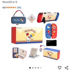 Kuitmor Switch Accessories Bundle for Switch 2017 (10 in 1)