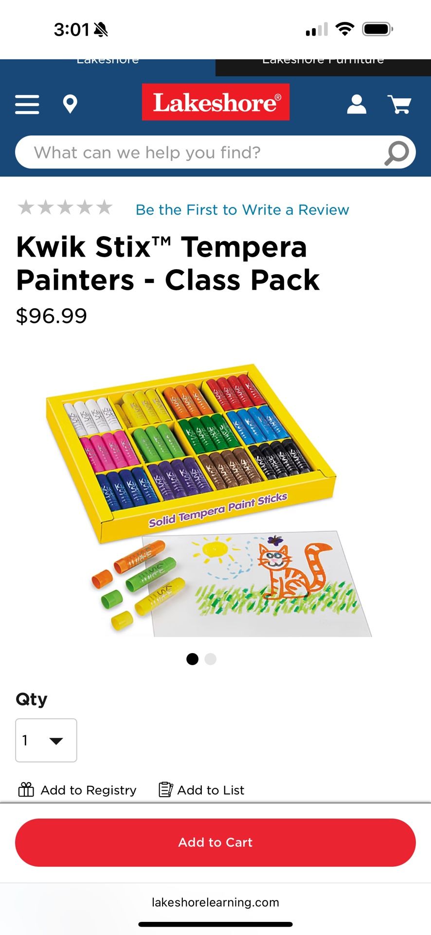 Lakeshore Tempura Paints