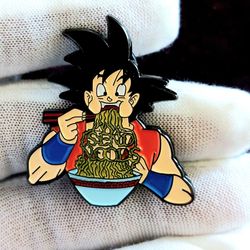 Dragon Ball Z Goku Eats Noodles Hot Pin
