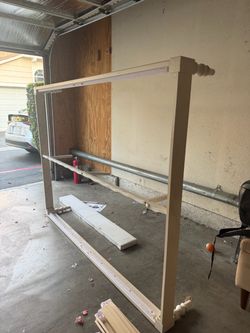 Queen white bed frame