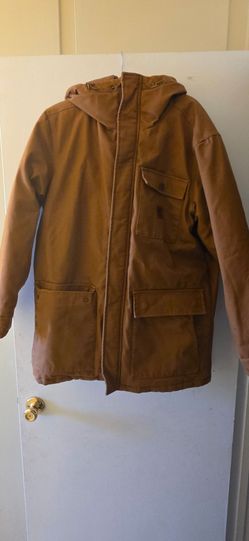 DC Brown Canvas Hooded Parka Jacket