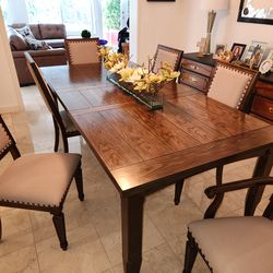 Beautiful all wood dining table set