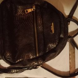 BCBG Little Purple Snake Skin Backpack/Purse