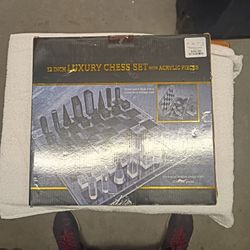 12-in Luxury Chess Set With Acrylic Pieces