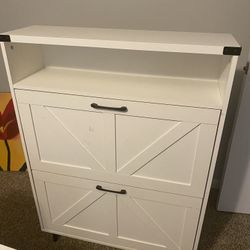 Shoe Cabinet with flip Drawers